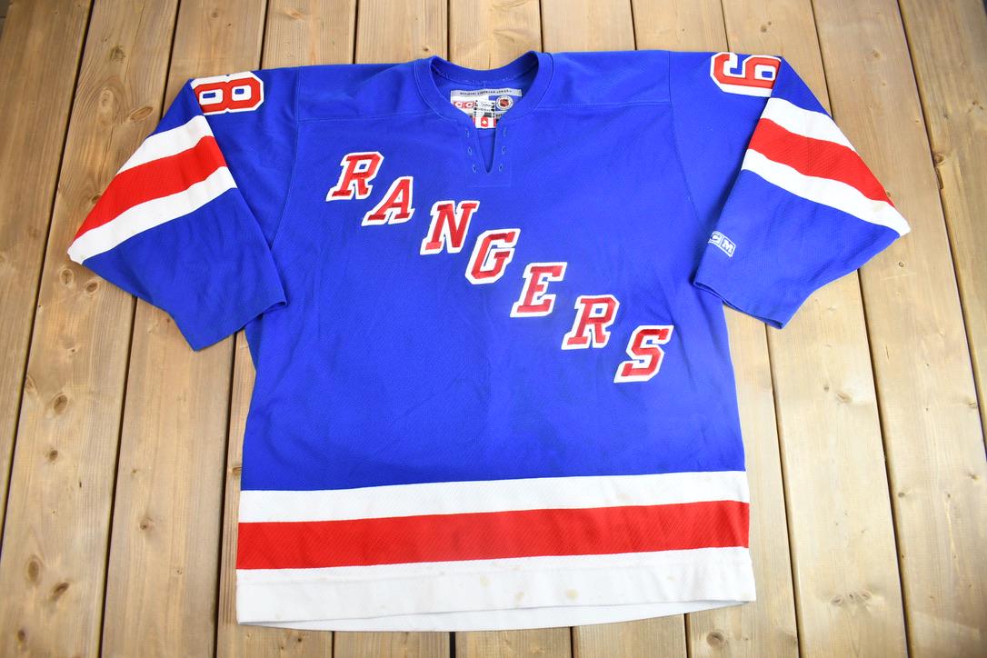 Vintage 1990s New York Rangers Jaromir Jagr NHL CCM Hockey Jersey