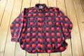 Vintage 1960s Champion Button Up Plaid Flannel Trucker Shirt
