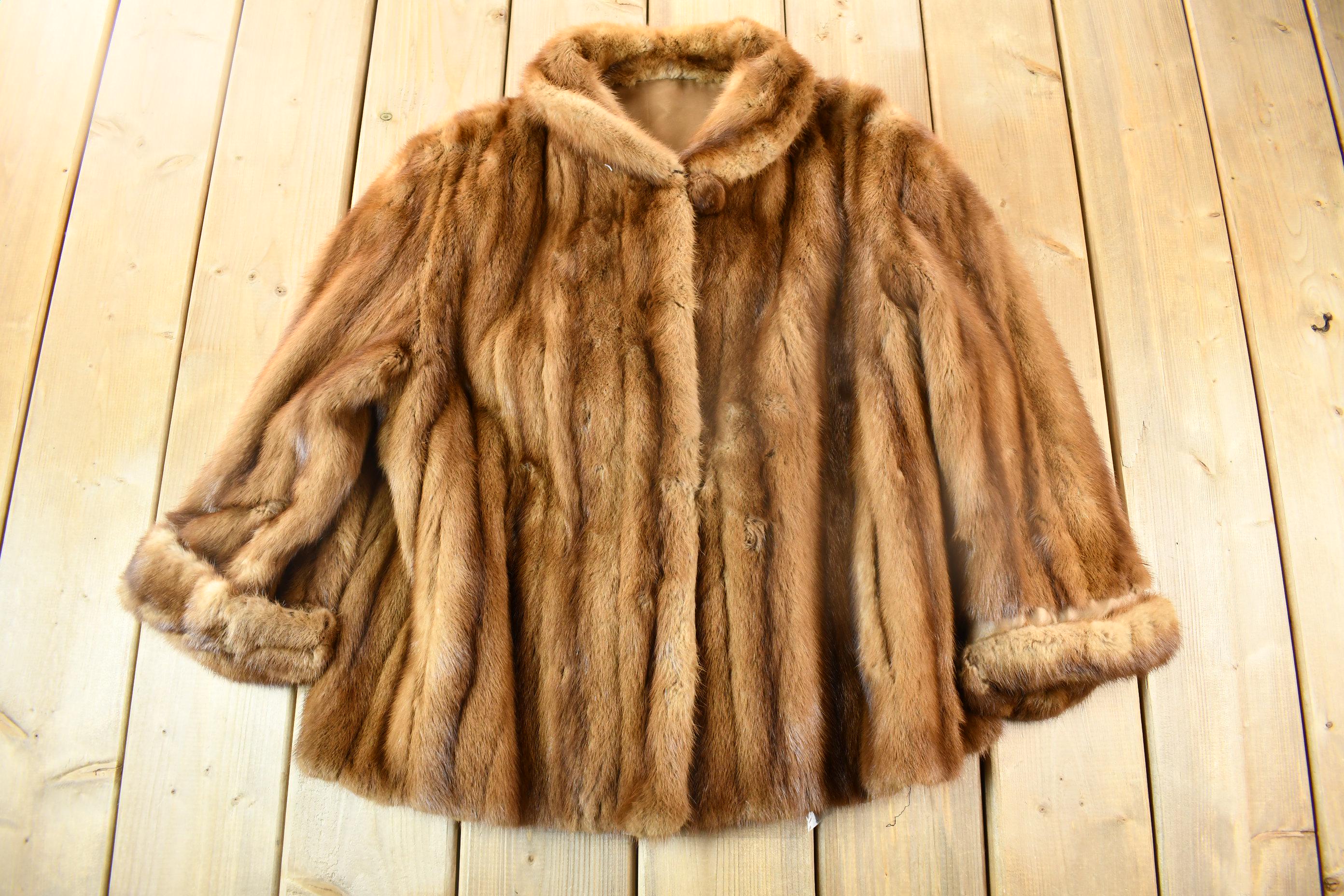Vintage 1970s Brown Mink Fur Coat