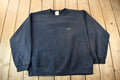 Vintage 1990s Nike Embroidered Black Mini Swoosh Crewneck Sweatshirt