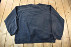 Vintage 1990s Nike Embroidered Black Mini Swoosh Crewneck Sweatshirt