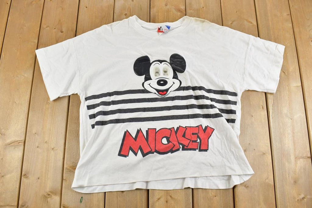 Vintage 1980s Disney Mickey Mouse Googly Eyes Cartoon Promo T-Shirt