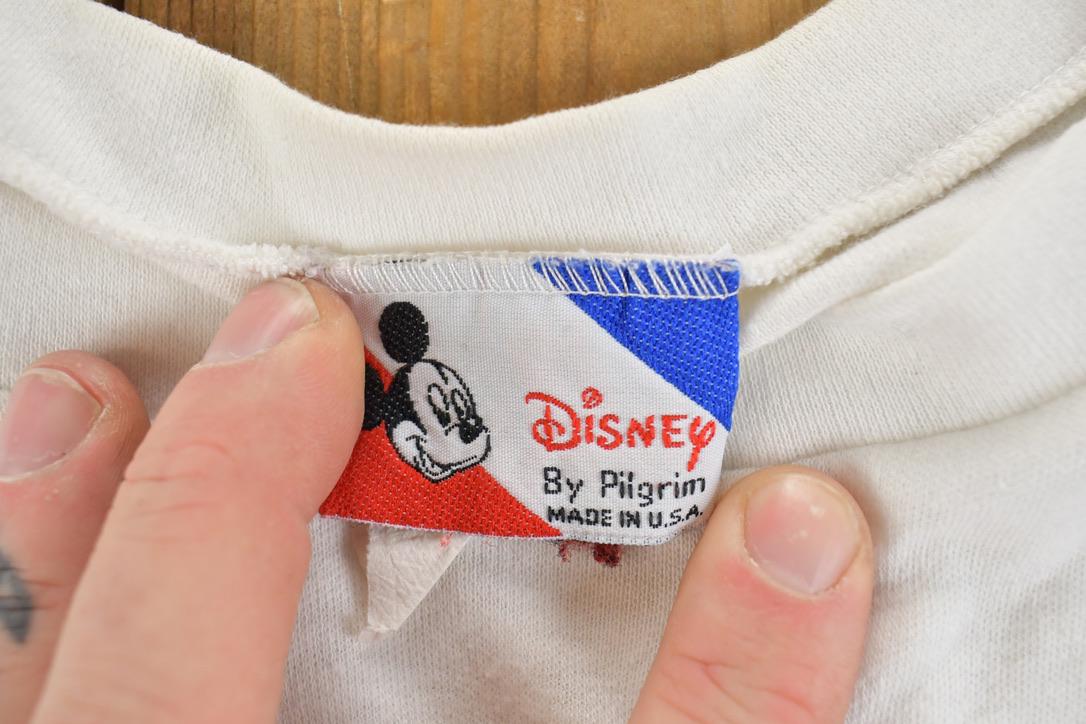 Vintage 1980s Disney Mickey Mouse Googly Eyes Cartoon Promo T-Shirt