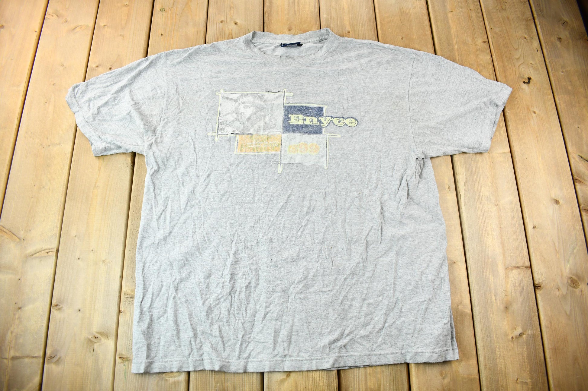 Vintage 1990s Enyce Distressed Graphic T Shirt