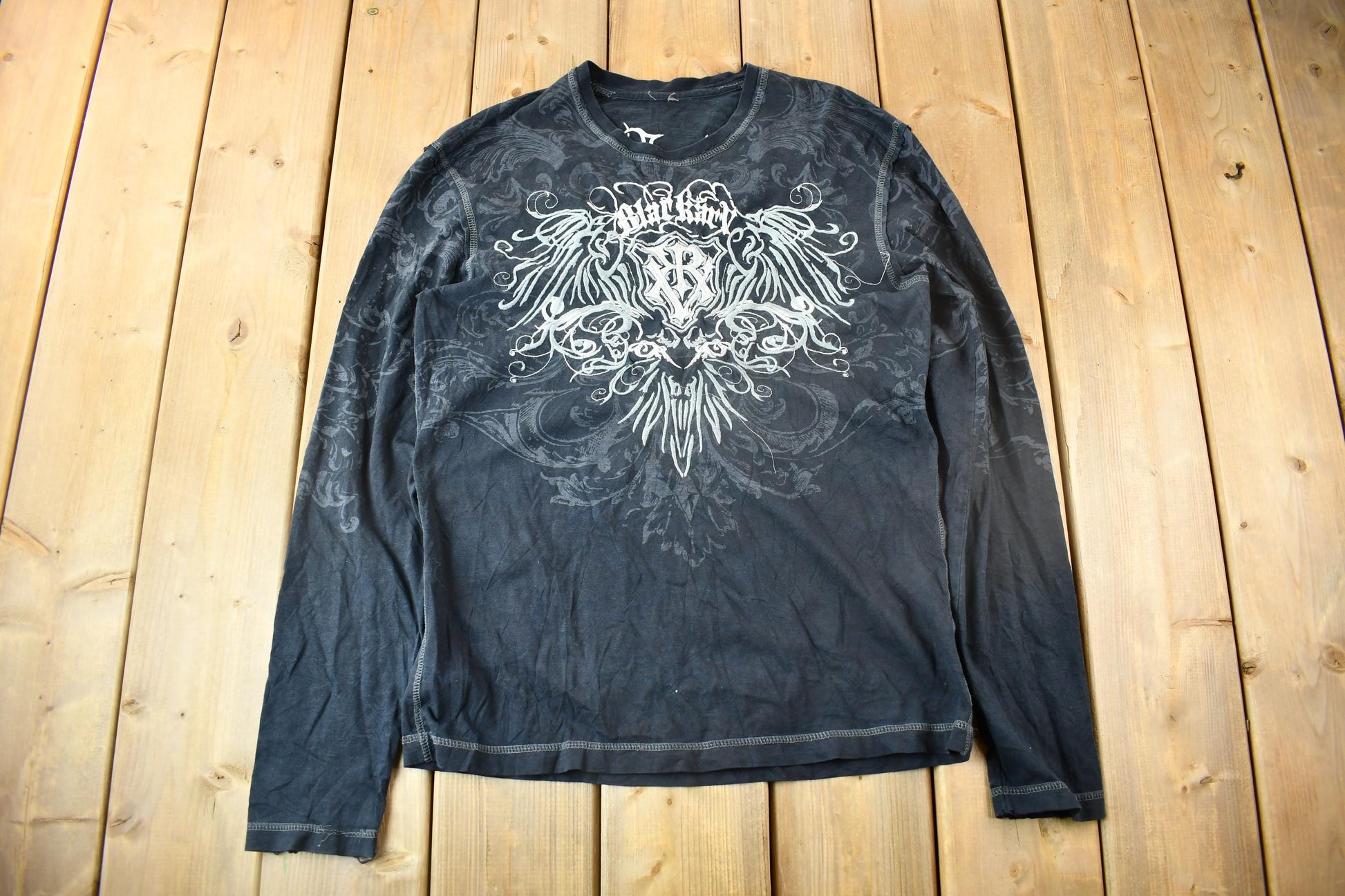 Vintage Y2K Embroidered Long Sleeve Punk Style T-Shirt