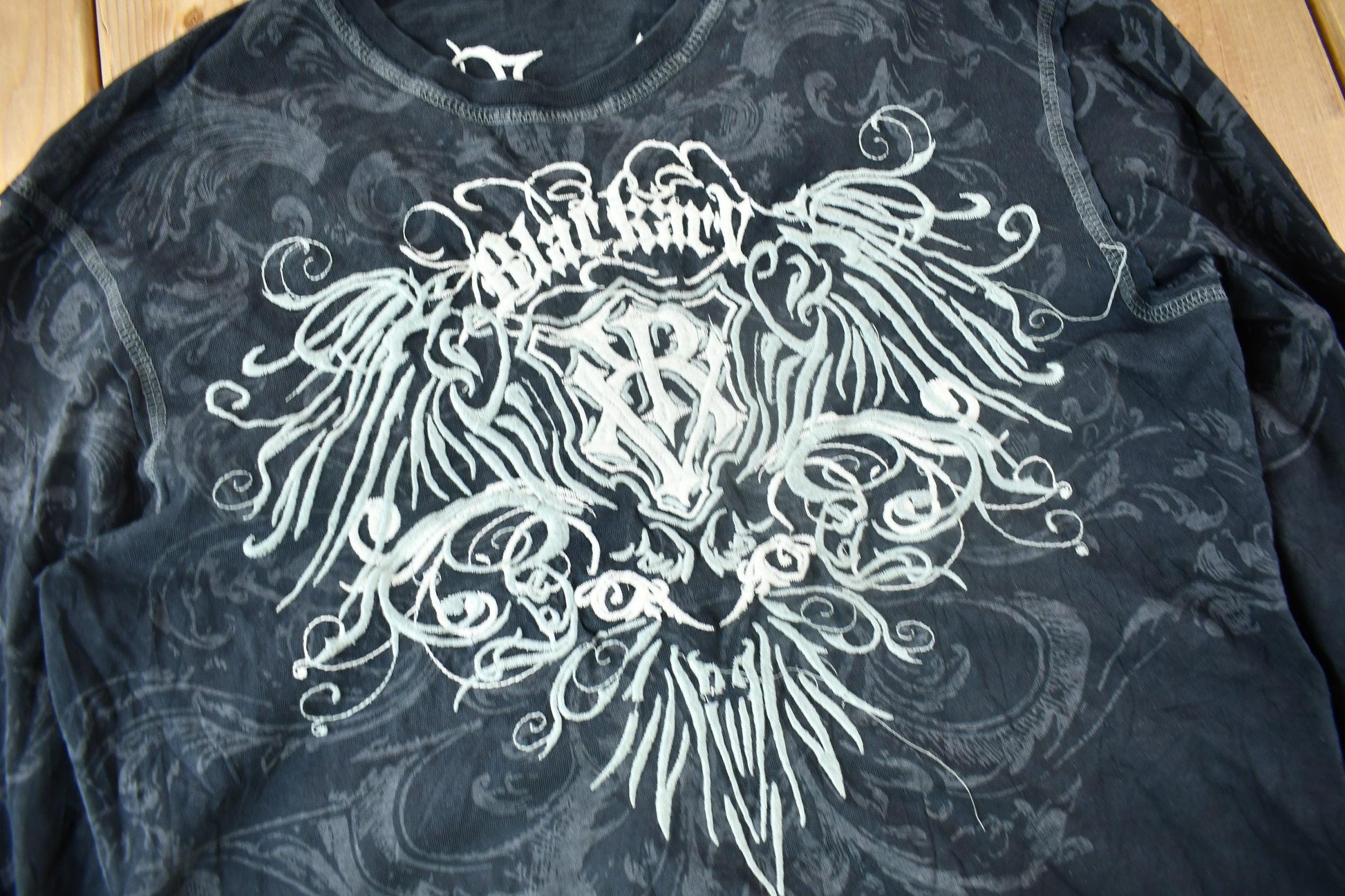 Vintage Y2K Embroidered Long Sleeve Punk Style T-Shirt