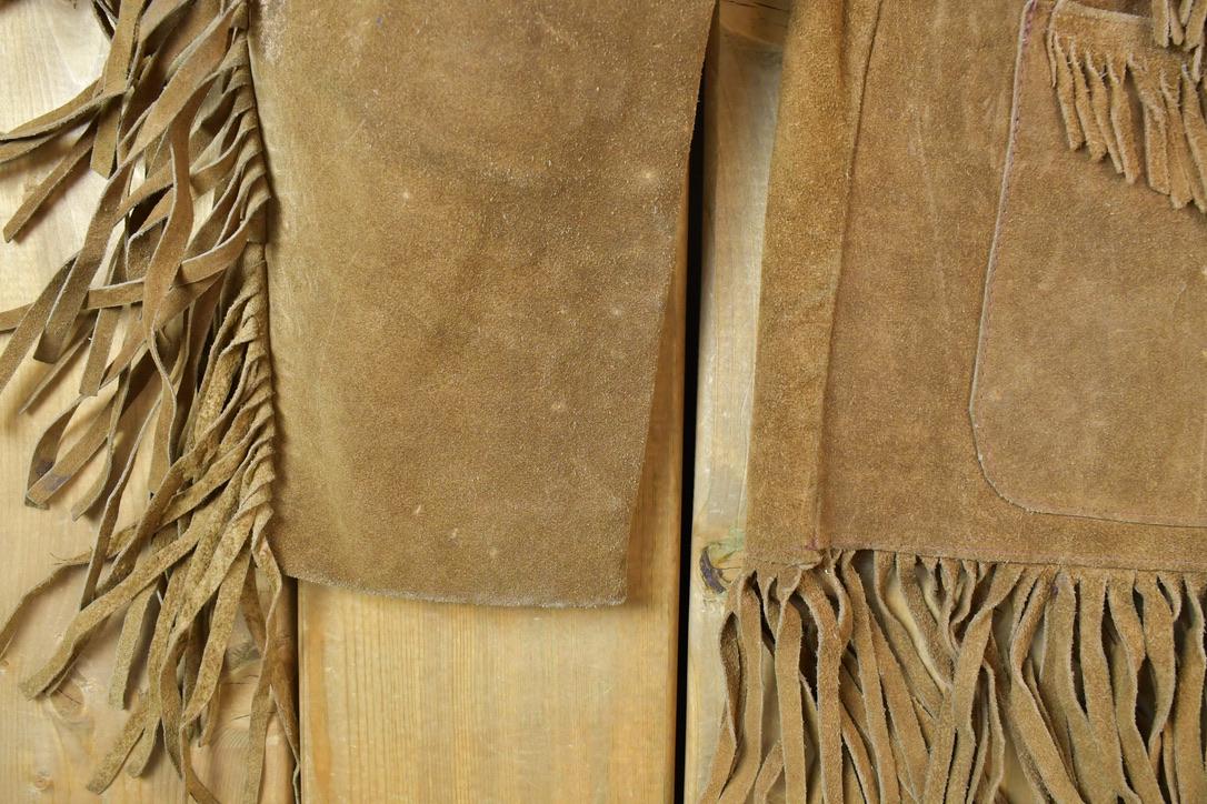 Vintage 1970s Leather Western Fringe Jacket Made In USA