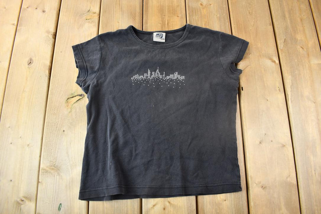 Vintage Y2K Must Pourelle Bedazzled Skyline T-Shirt