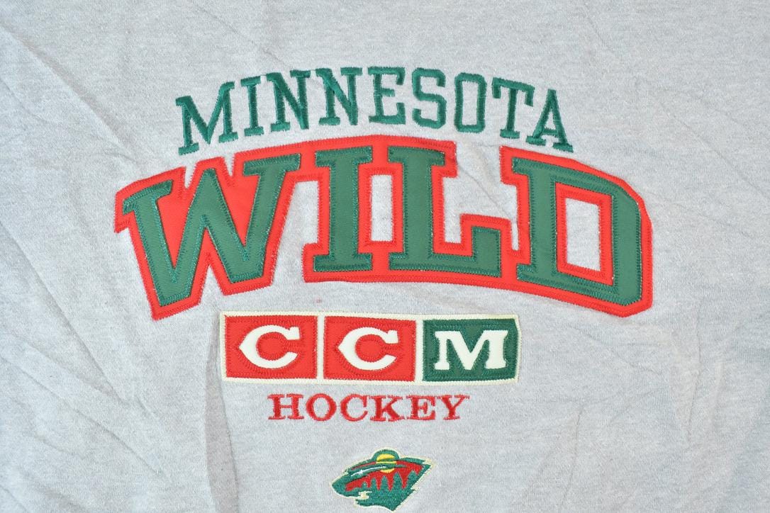 Vintage 1990s Minnesota Wild CCM NHL Hockey Crewneck Sweatshirt