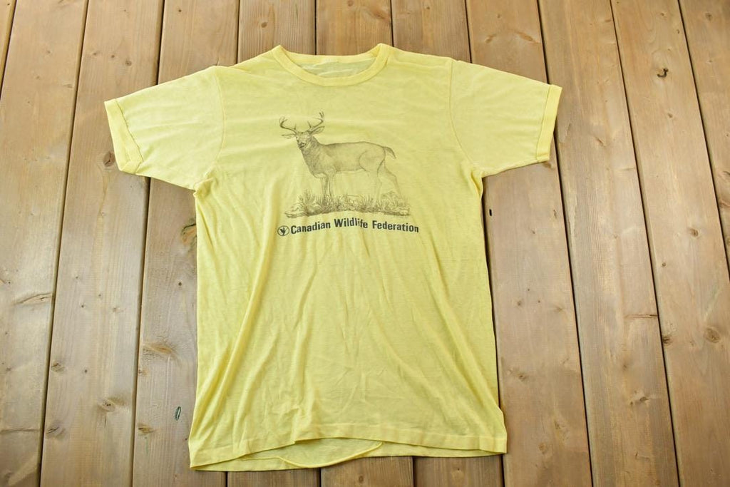 Vintage 1980s Canadian Wildlife Federation DeerGraphic T-Shirt