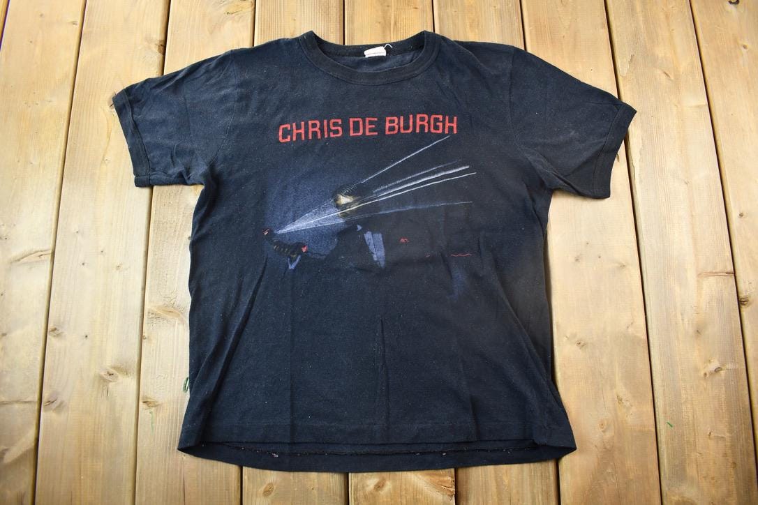 Vintage 1984 Chris De Burgh Man On The Line Tour Band Tee