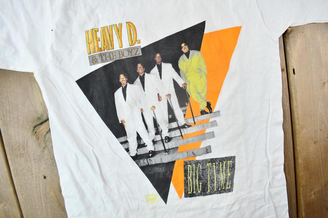 Vintage 1990s Heavy D. & The Boyz Big Time Graphic T Shirt