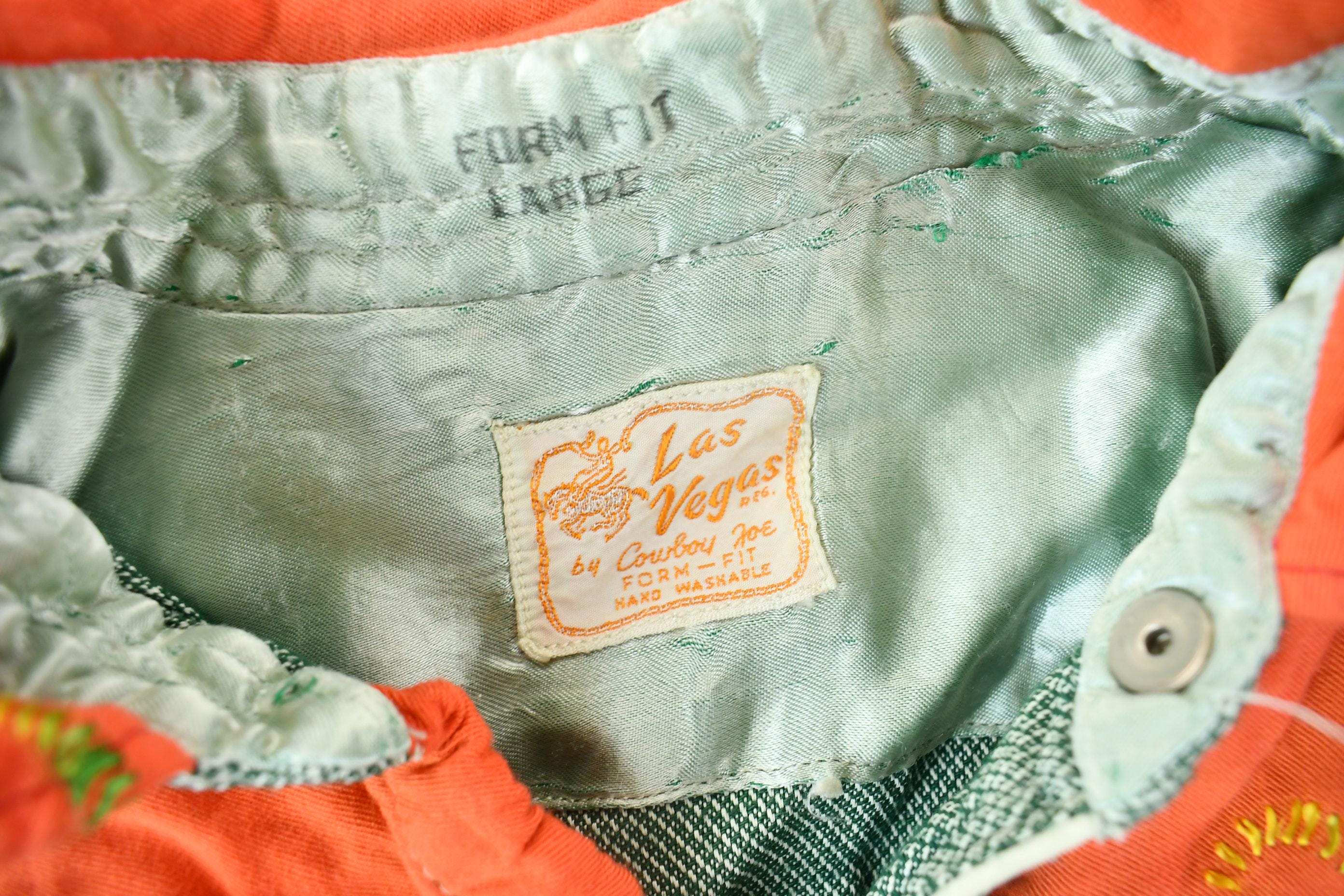Vintage 1950s Las Vegas By Cowboy Joe Embroidered Western Shirt