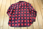 Vintage 1960s Champion Button Up Plaid Flannel Trucker Shirt
