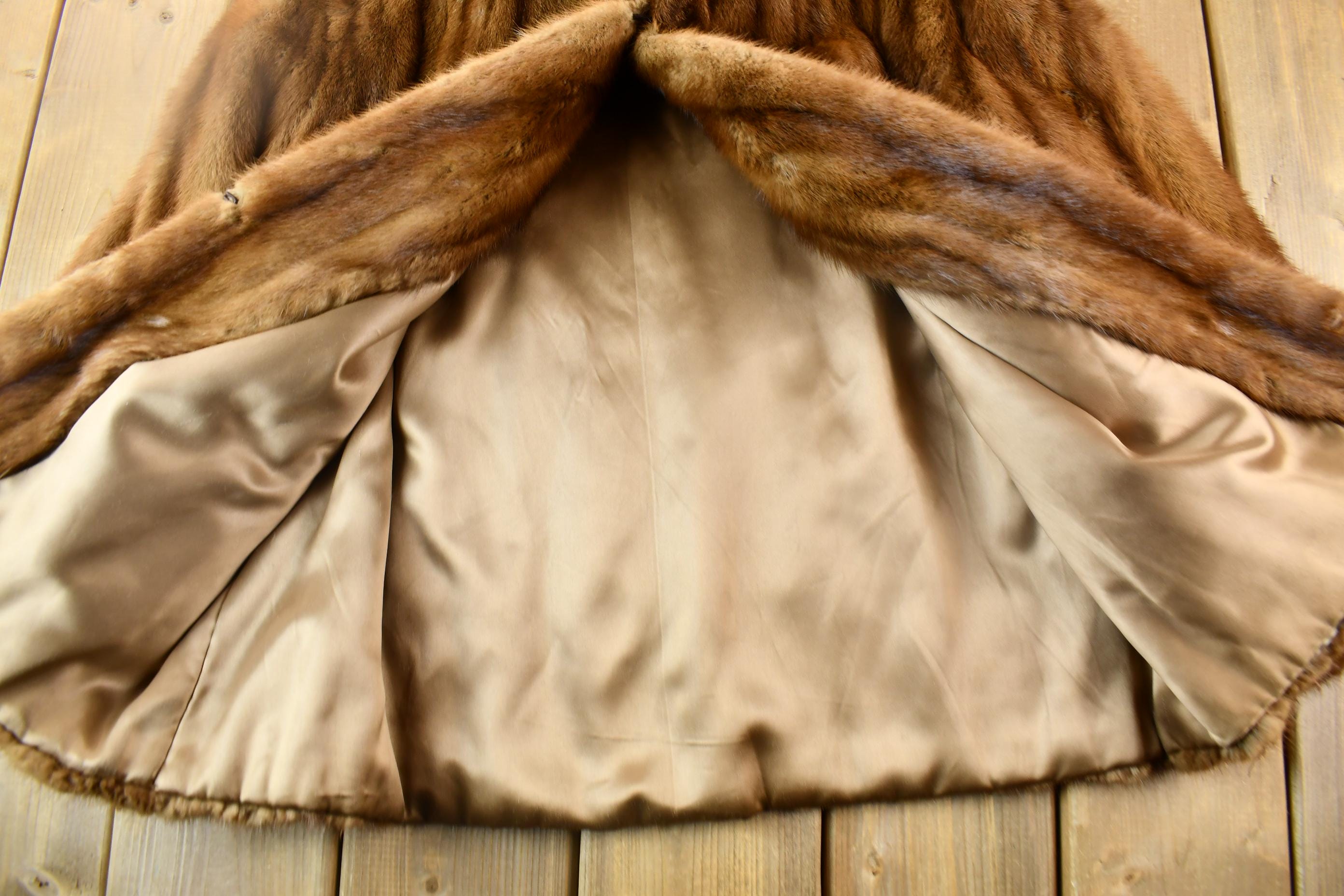 Vintage 1970s Brown Mink Fur Coat
