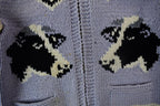 Vintage 1950s Hand-Knit Cow Theme Cowichan Sweater