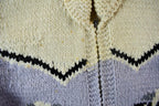 Vintage 1950s Hand-Knit Cow Theme Cowichan Sweater
