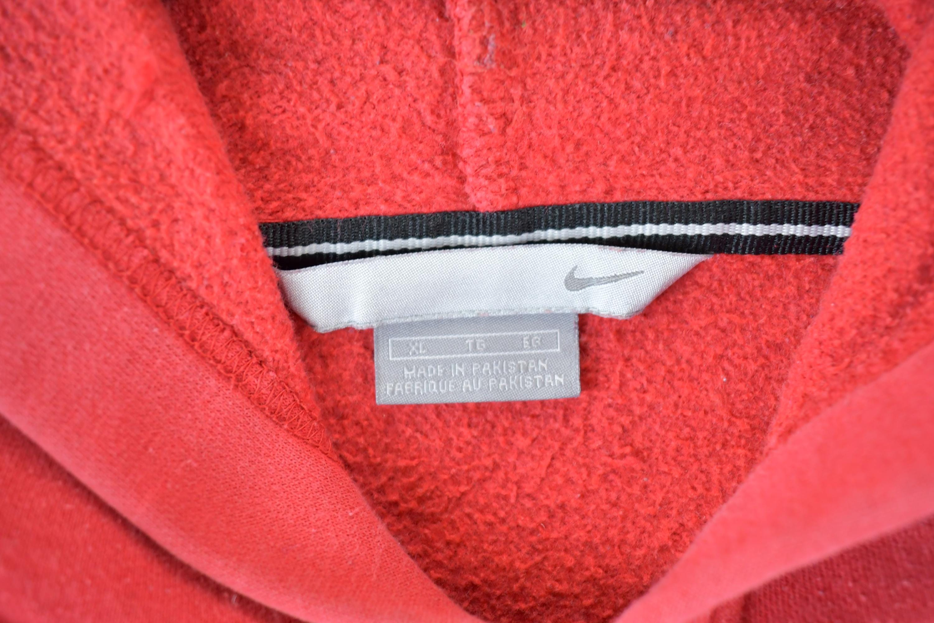 Vintage 1990s Nike Graphic Print Mini Swoosh Hoodie Sweatshirt