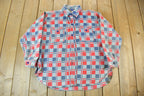 Vintage 1960s Champion Button Up Plaid Flannel Trucker Shirt