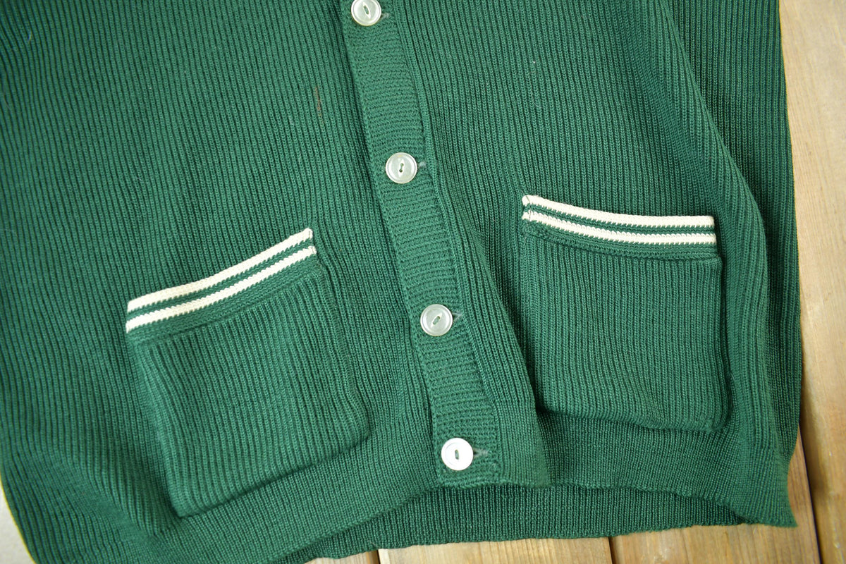 Vintage 1960s Clover Knitting Mills Knit Cardigan Sweater