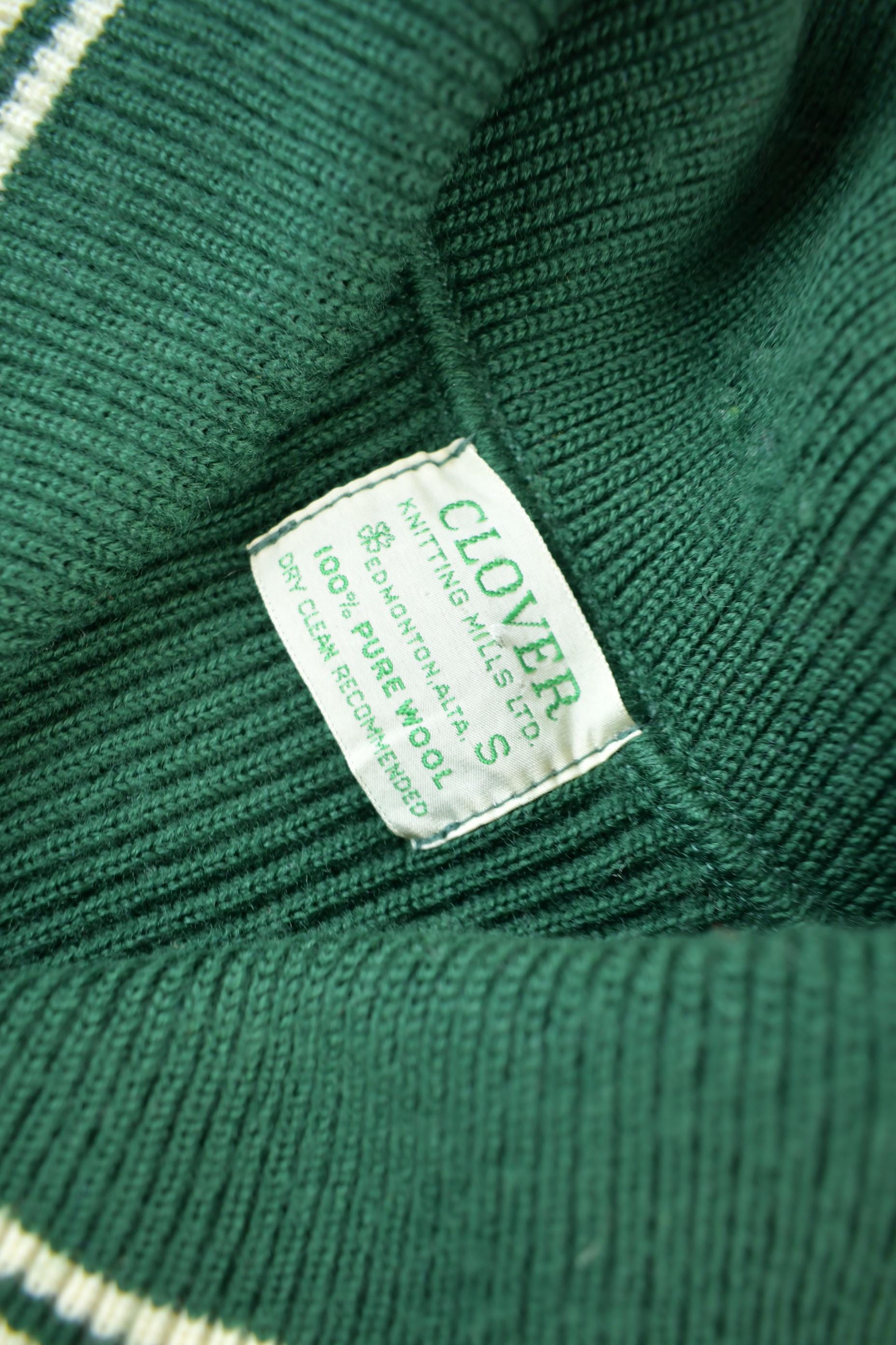 Vintage 1960s Clover Knitting Mills Knit Cardigan Sweater