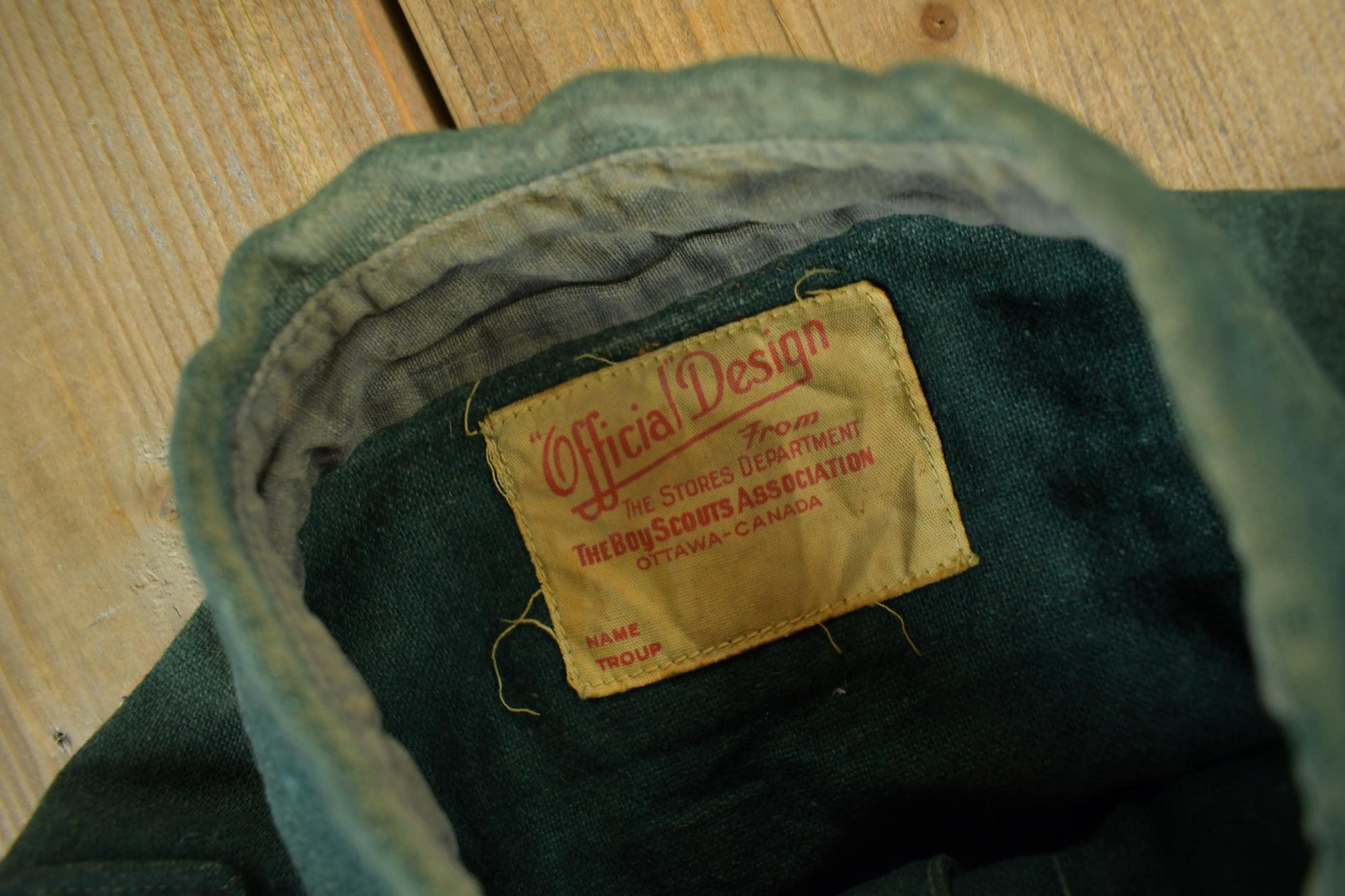 Vintage 1960s Boy Scouts Canada Button Up Shirt