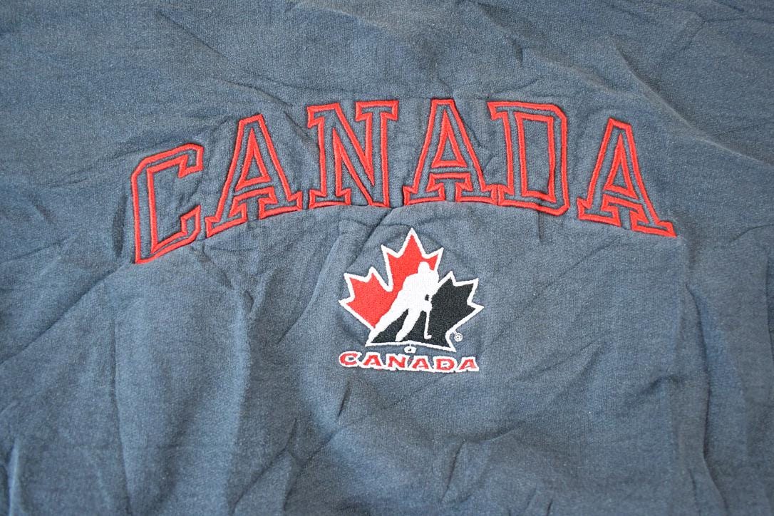 Vintage 1990s Hockey Canada NHL Hockey Heavyweight Crewneck Sweatshirt
