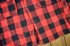 Vintage 1960s Buffalo Plaid Button Up Flannel Shirt