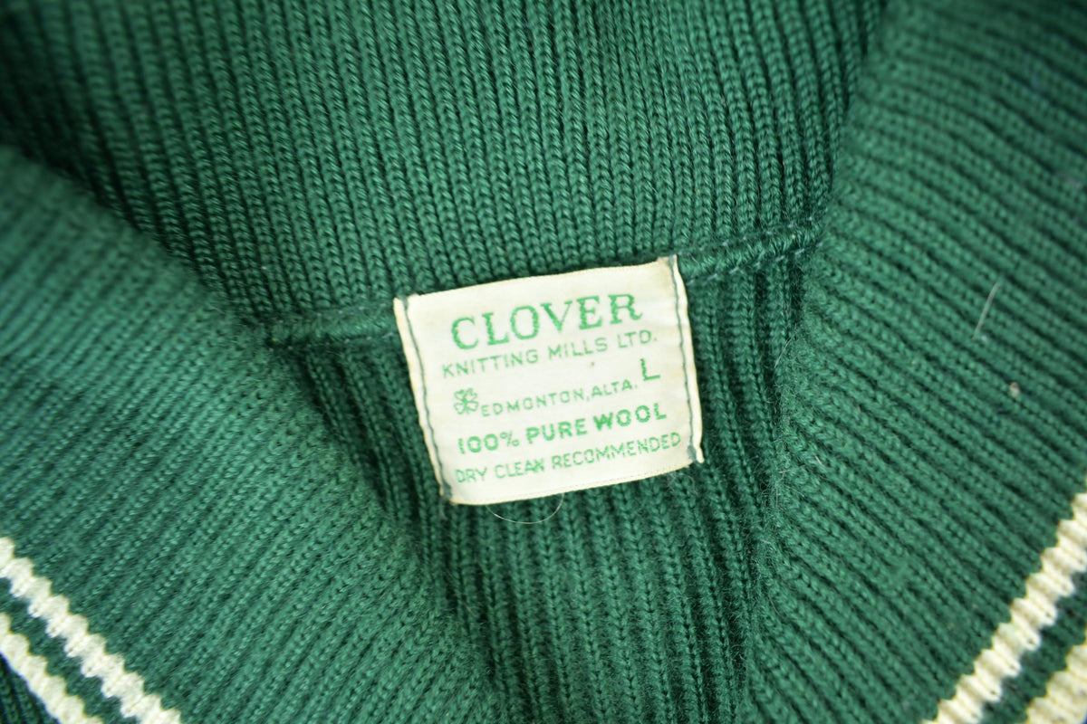 Vintage 1960s Clover Knitting Mills Knit Cardigan Sweater
