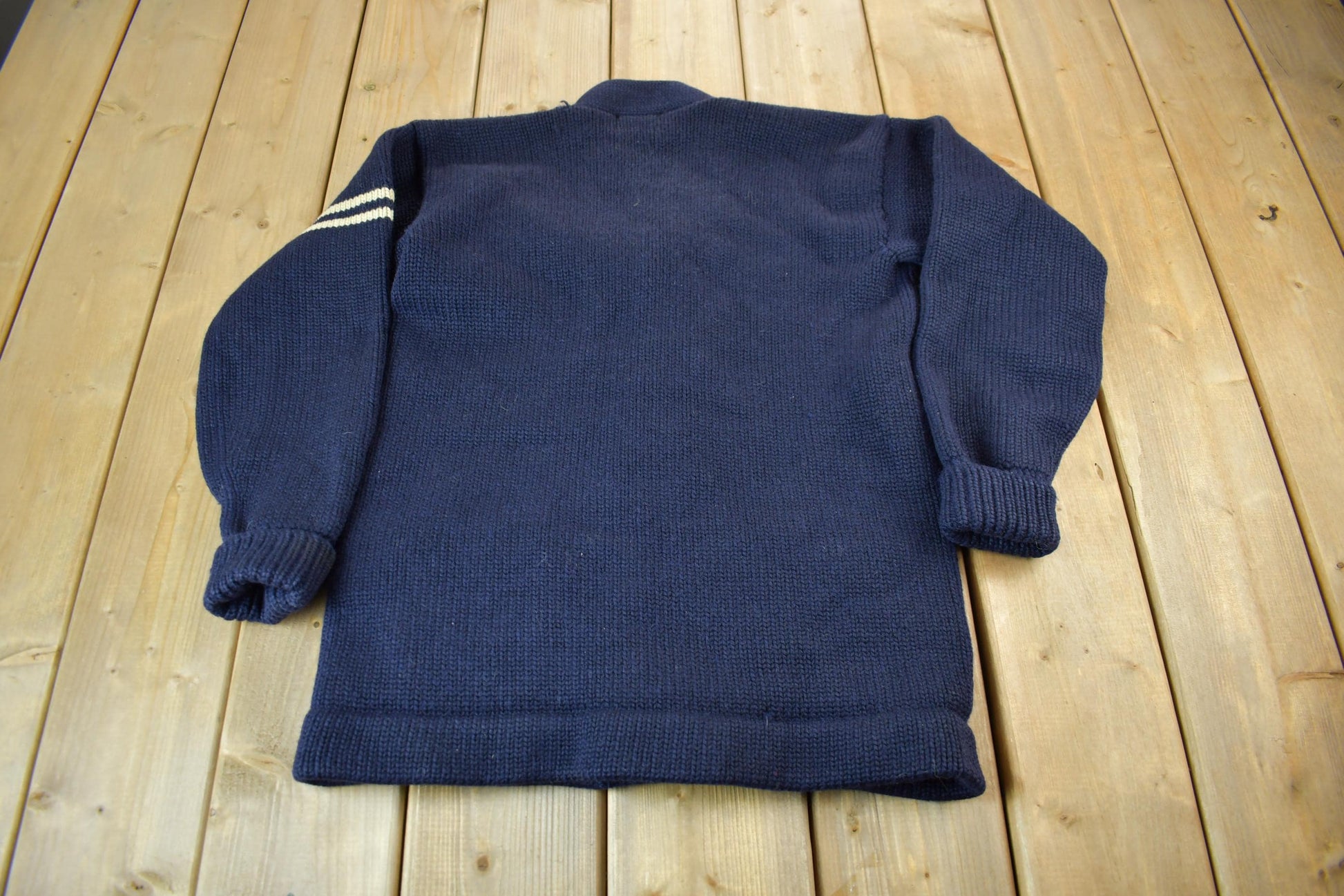 Vintage 1960s Collegiate Cardigan Knit Sweater