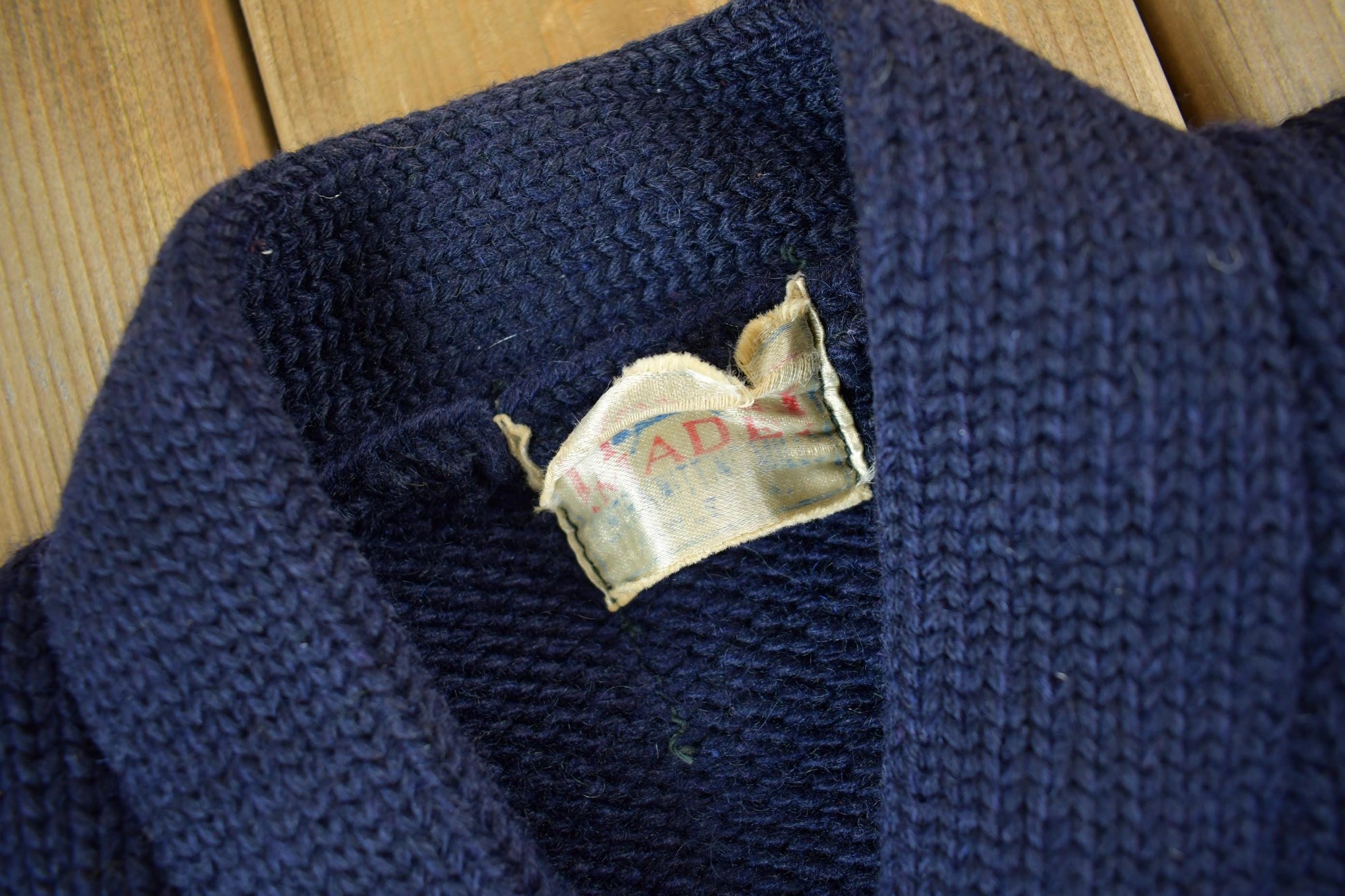 Vintage 1960s Collegiate Cardigan Knit Sweater