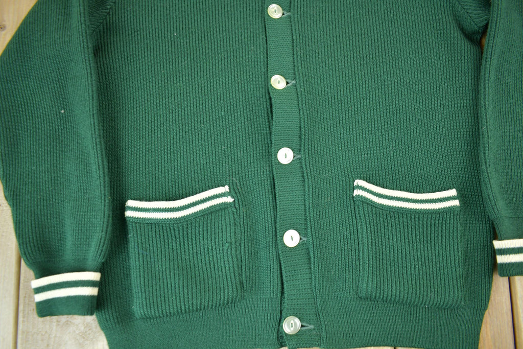 Vintage 1960s Clover Knitting Mills Knit Cardigan Sweater