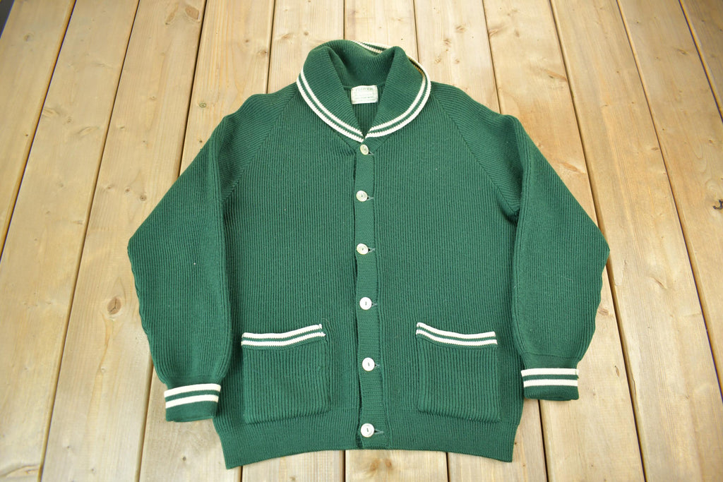 Vintage 1960s Clover Knitting Mills Knit Cardigan Sweater