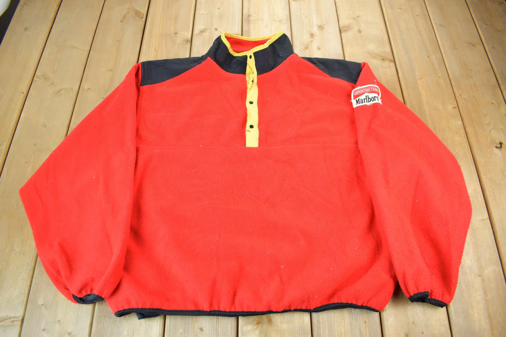 Vintage 1990s Marlboro Adventure Team T Snap Fleece Sweatshirt