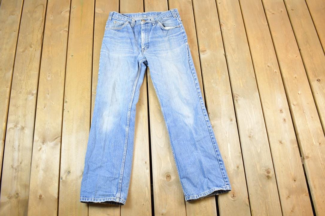 Vintage 1970s GWG Light Wash Denim Jeans Size 32 xs 30