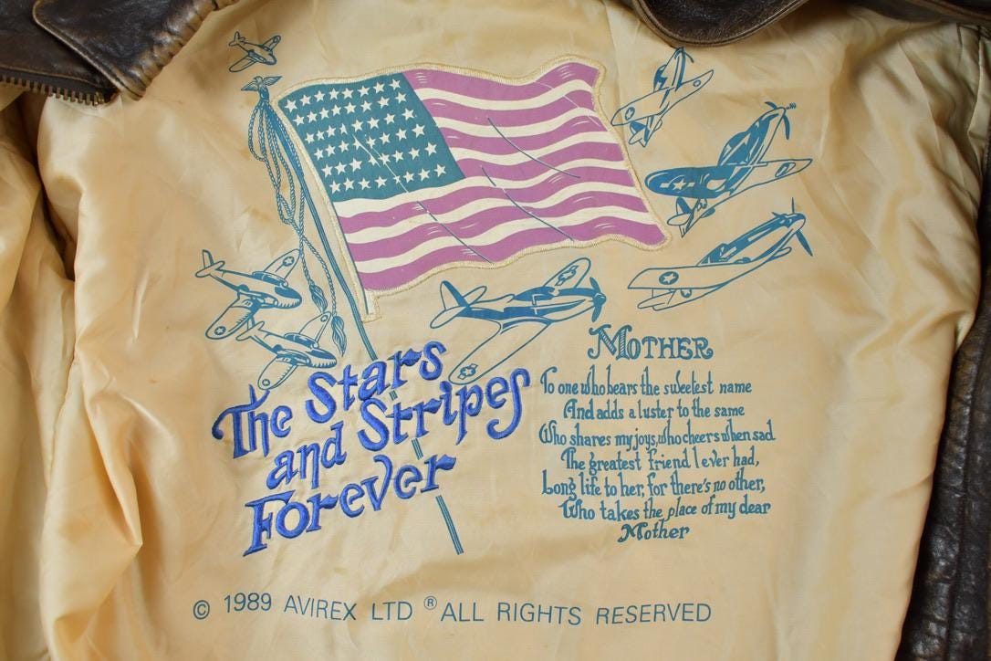 Vintage 1980s Type A2 Avirex Leather Us Army Air Forces Flight Jacket Made In USA