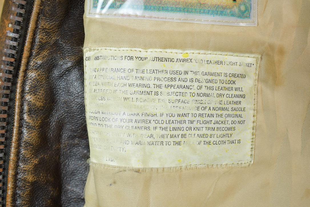 Vintage 1980s Type A2 Avirex Leather Us Army Air Forces Flight Jacket Made In USA
