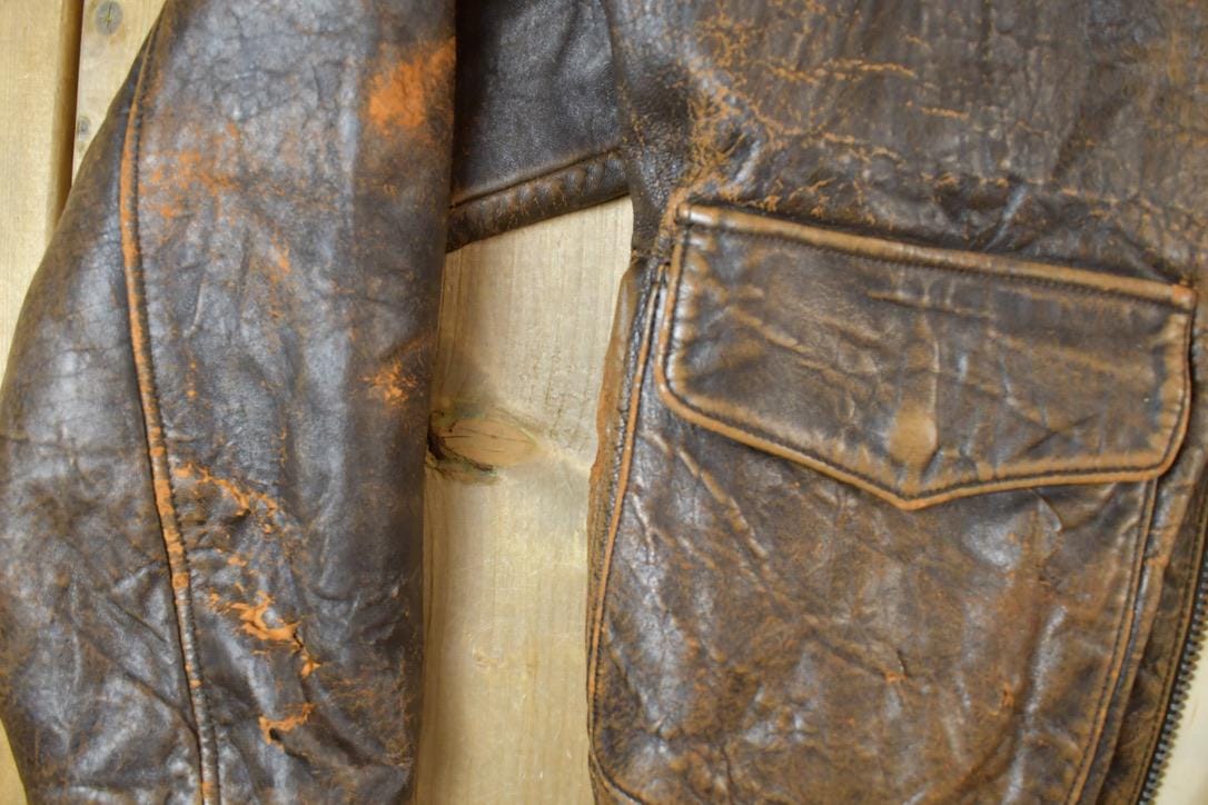 Vintage 1980s Type A2 Avirex Leather Us Army Air Forces Flight Jacket Made In USA